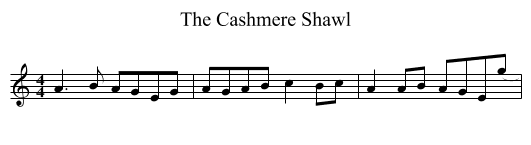 The Cashmere Shawl - staff notation