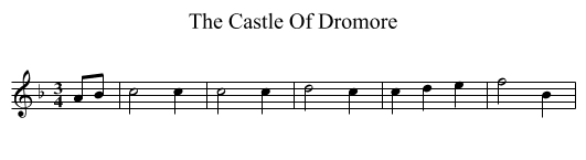 The Castle Of Dromore - staff notation