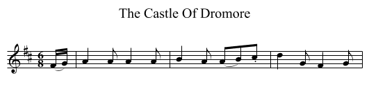 The Castle Of Dromore - staff notation