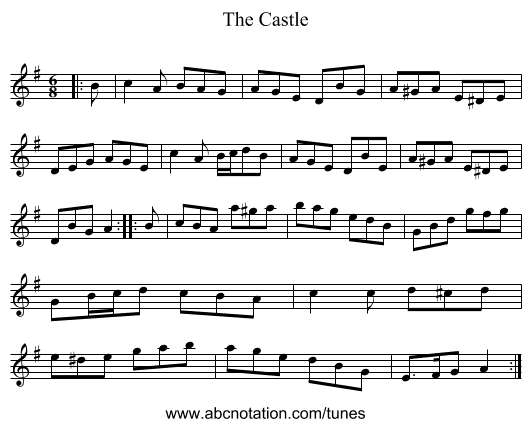 The Castle - staff notation