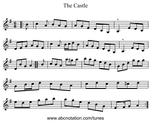 The Castle - staff notation