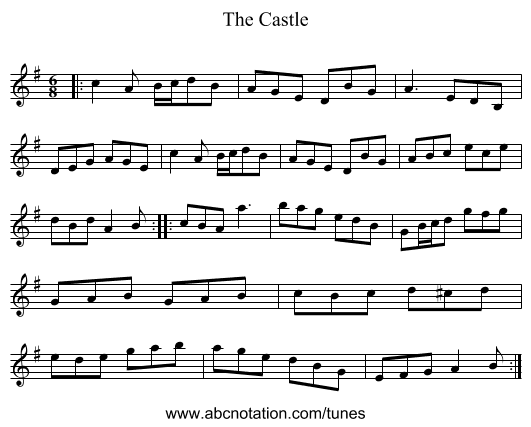 The Castle - staff notation