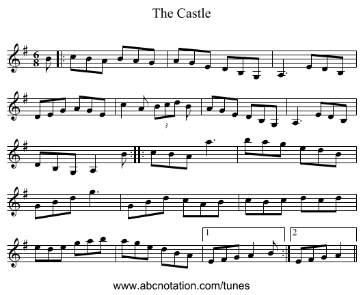 The Castle - staff notation