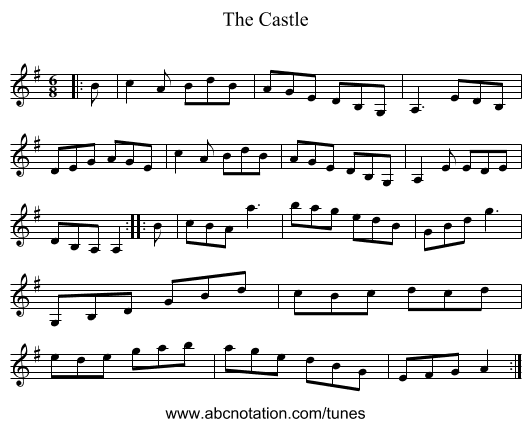 The Castle - staff notation