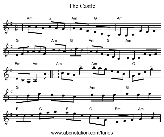 The Castle - staff notation