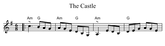 The Castle - staff notation