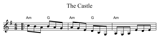 The Castle - staff notation