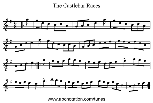 The Castlebar Races - staff notation
