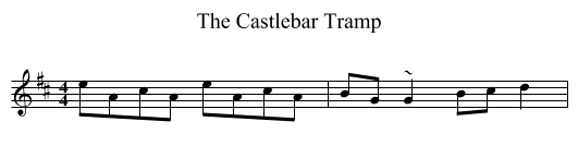 The Castlebar Tramp - staff notation