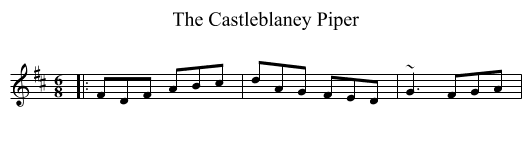 The Castleblaney Piper - staff notation