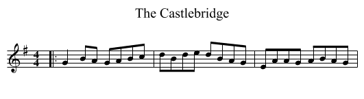 The Castlebridge - staff notation