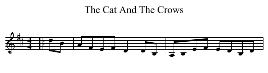The Cat And The Crows - staff notation