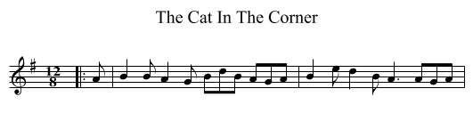 The Cat In The Corner - staff notation