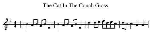 The Cat In The Couch Grass - staff notation