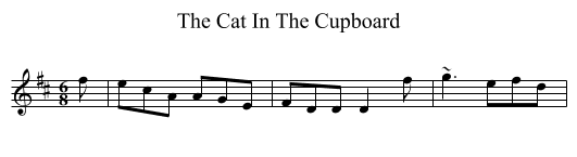 The Cat In The Cupboard - staff notation