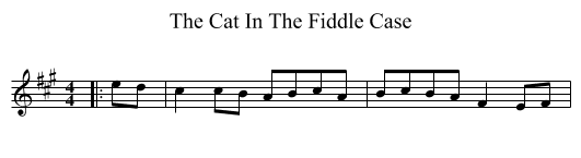 The Cat In The Fiddle Case - staff notation