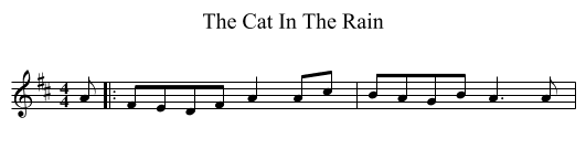 The Cat In The Rain - staff notation
