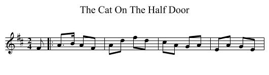 The Cat On The Half Door - staff notation