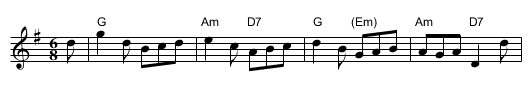 the Cat & Pony Jig - staff notation