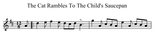 The Cat Rambles To The Child's Saucepan - staff notation