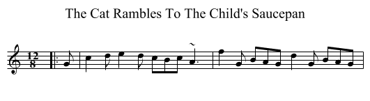 The Cat Rambles To The Child's Saucepan - staff notation