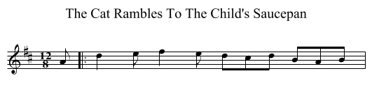 The Cat Rambles To The Child's Saucepan - staff notation