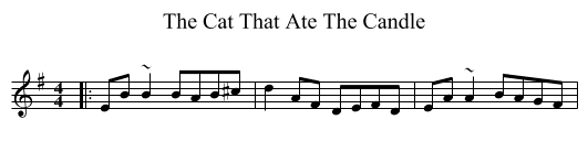 The Cat That Ate The Candle - staff notation