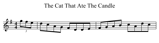 The Cat That Ate The Candle - staff notation