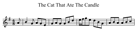 The Cat That Ate The Candle - staff notation