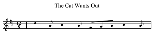 The Cat Wants Out - staff notation