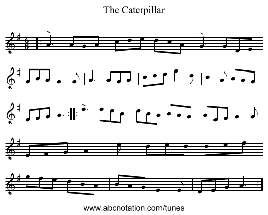 The Caterpillar - staff notation