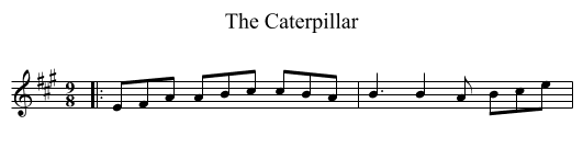 The Caterpillar - staff notation