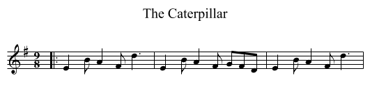 The Caterpillar - staff notation