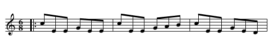 The Catholic Boy's Jig - staff notation