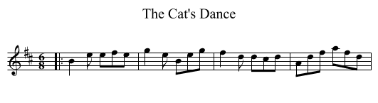 The Cat's Dance - staff notation