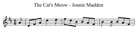The Cat's Meow - Joanie Madden - staff notation