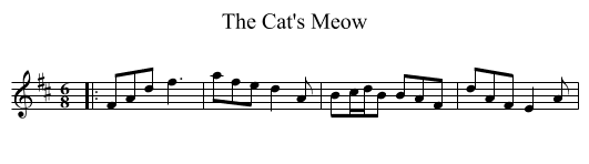 The Cat's Meow - staff notation