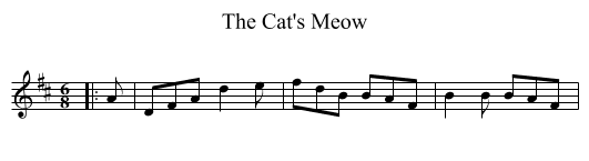 The Cat's Meow - staff notation