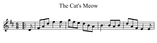 The Cat's Meow - staff notation