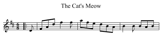The Cat's Meow - staff notation