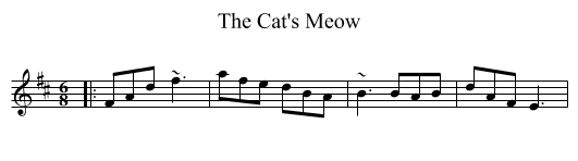 The Cat's Meow - staff notation