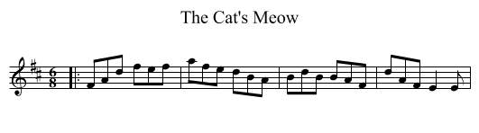 The Cat's Meow - staff notation