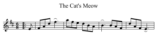 The Cat's Meow - staff notation
