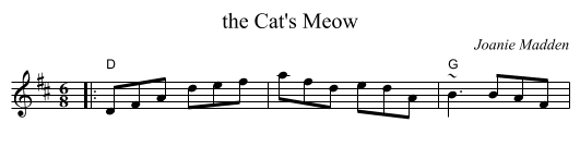 the Cat's Meow - staff notation