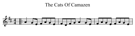 The Cats Of Camazen - staff notation