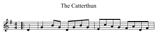 The Catterthun - staff notation