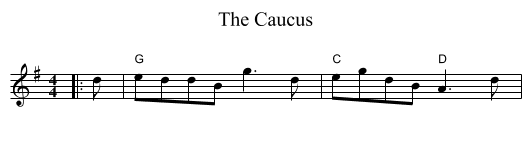 The Caucus - staff notation