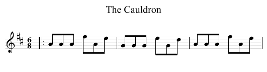 The Cauldron - staff notation