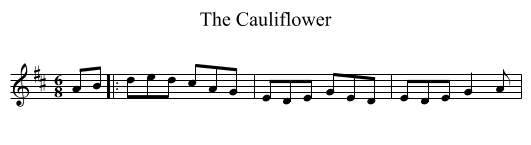 The Cauliflower - staff notation