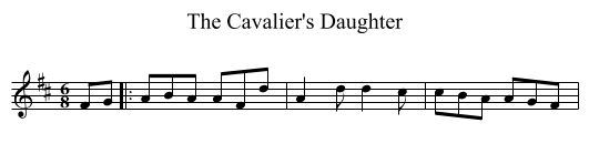 The Cavalier's Daughter - staff notation